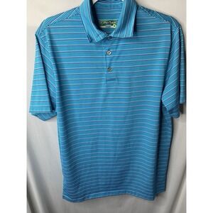 Mens‎ M Pro Tour Blue Striped Cool Play Golf Preppy Shirt